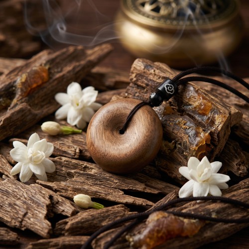 Crassna Peace Buckle — Agarwood Pendant Necklace